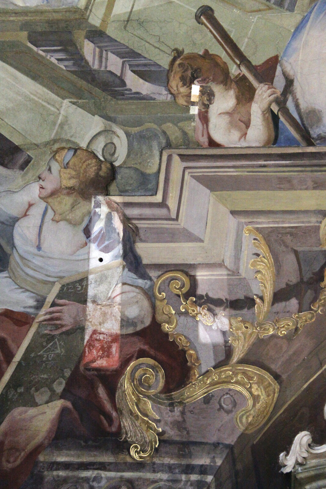 Aula Leopoldyńska Fragment fresku