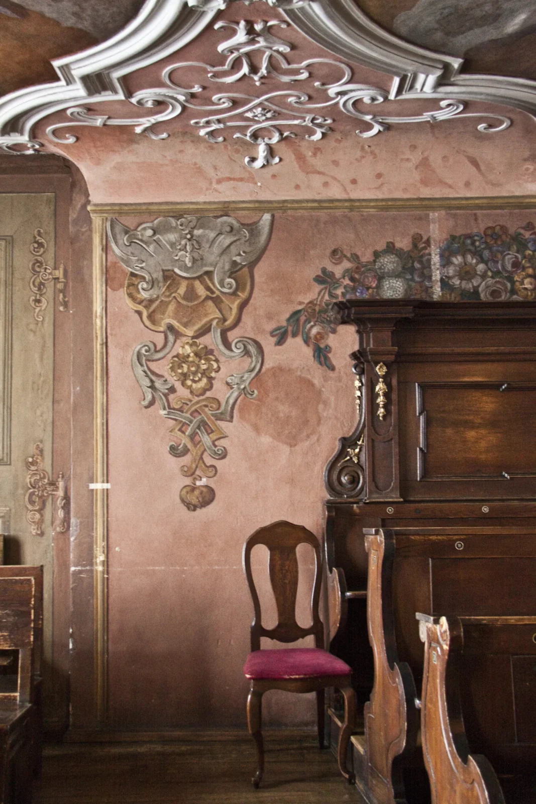 Aula Leopoldyńska Fragment ścian