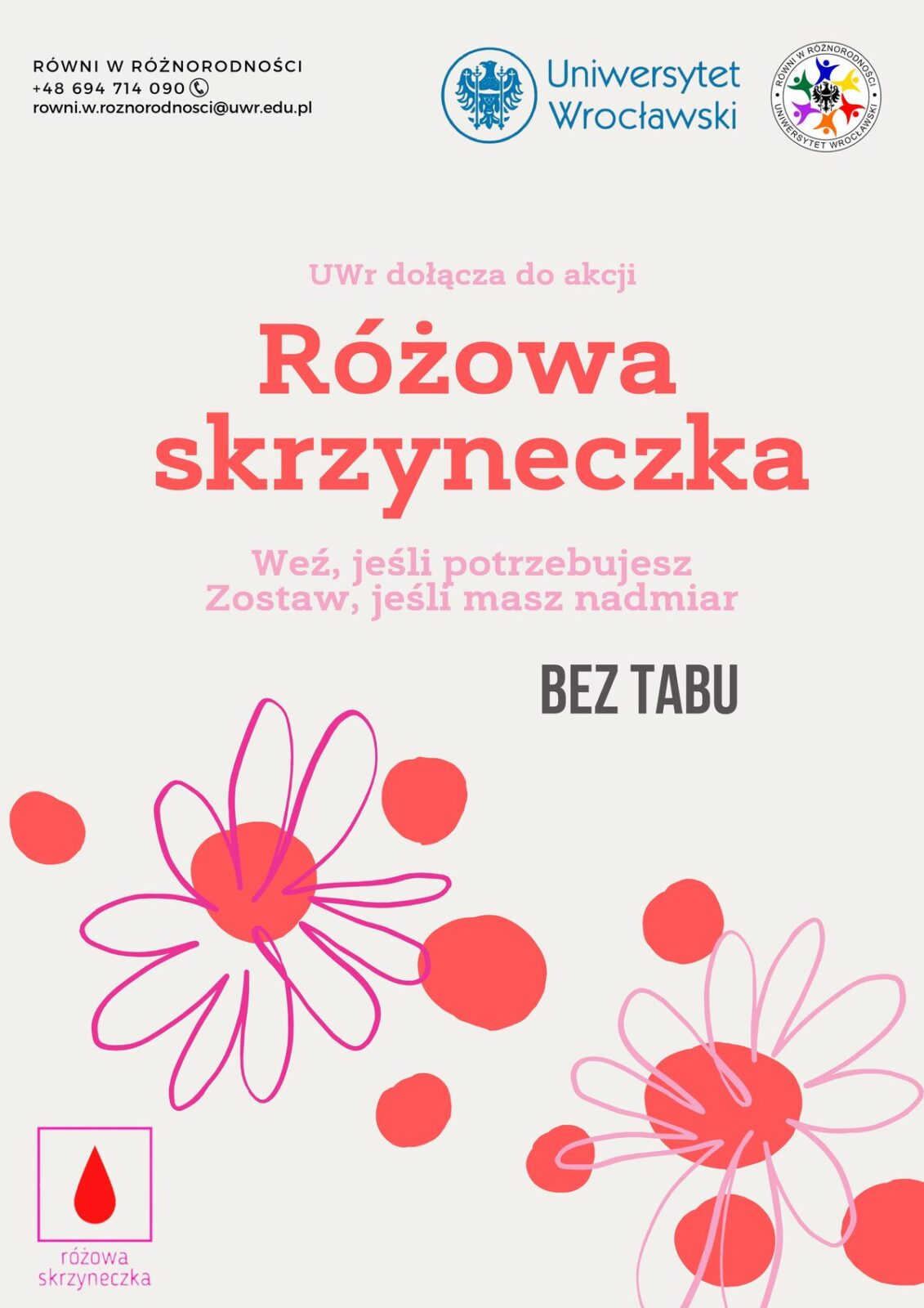 Plakat projektu różowa skrzyneczka