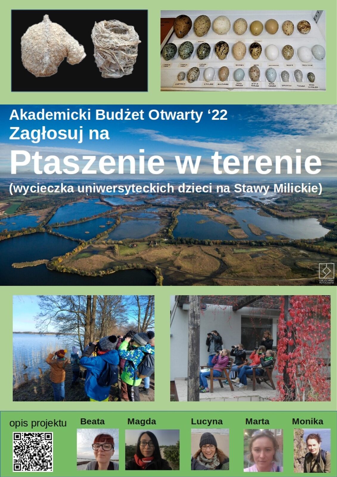 Plakat projektu Ptaszenie w terenie