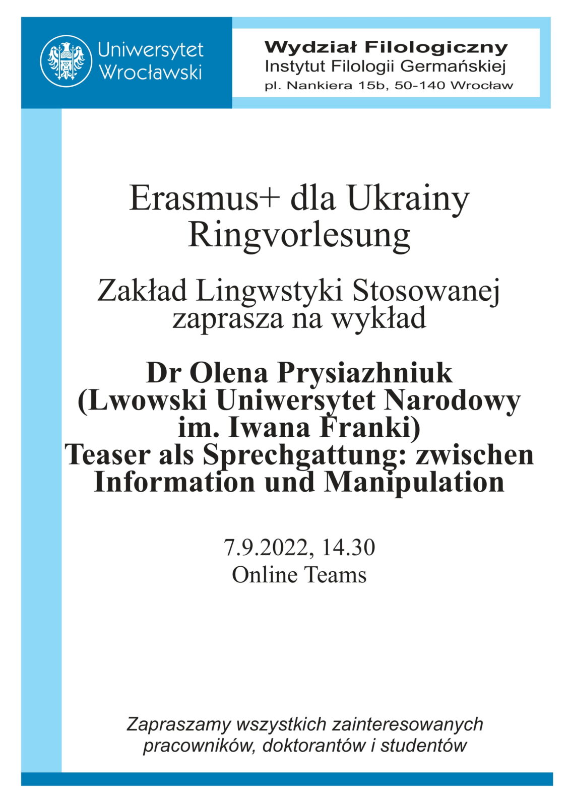 Plakat Erasmus+
