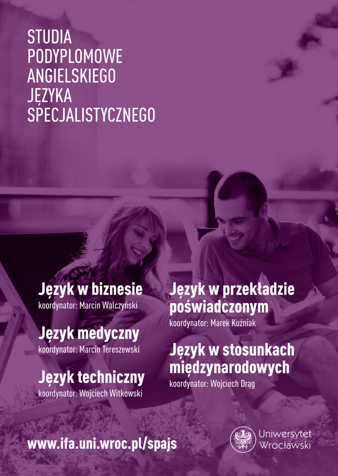 plakat z tekstem i grafiką