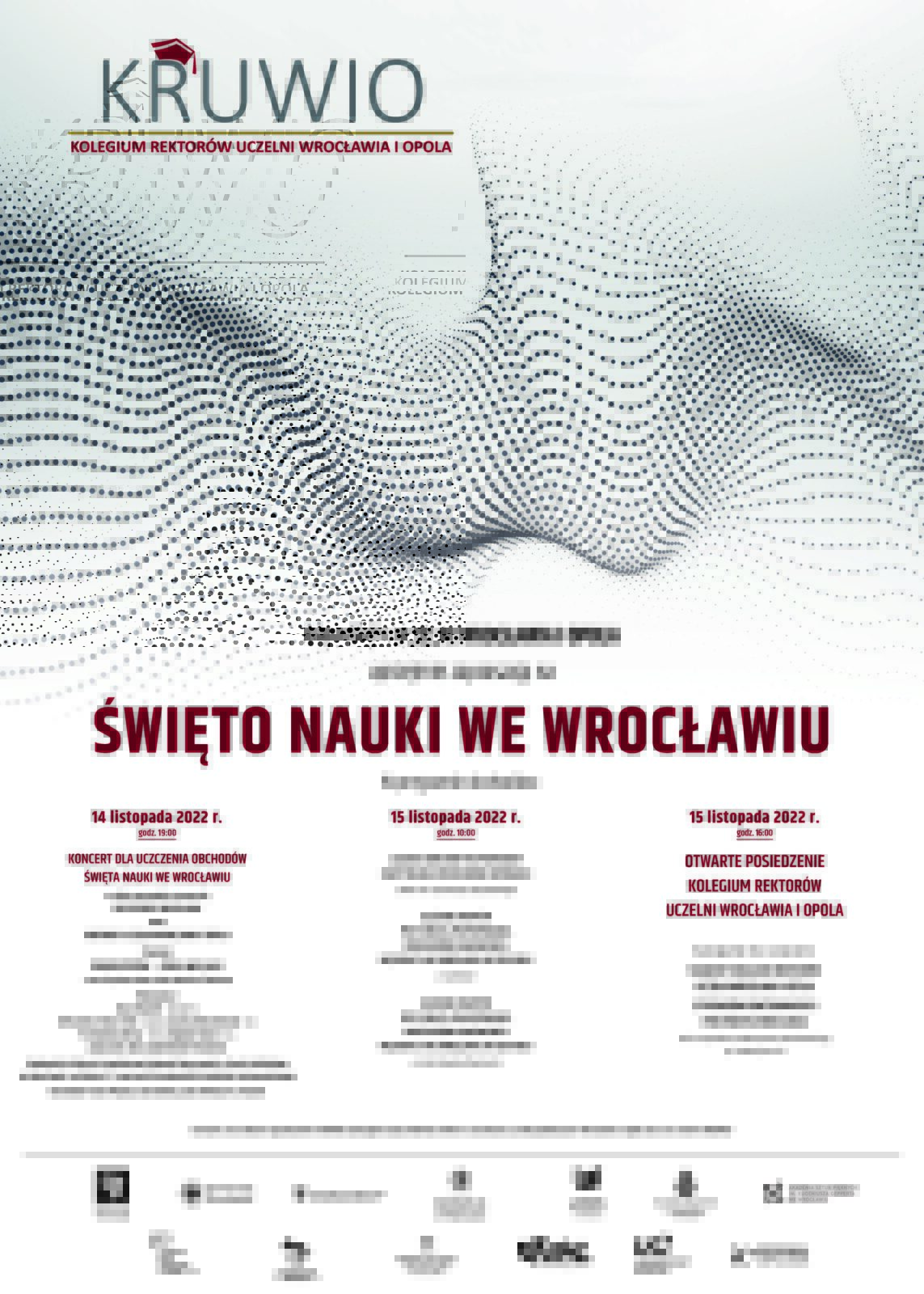 plakat z tekstem i grafiką
