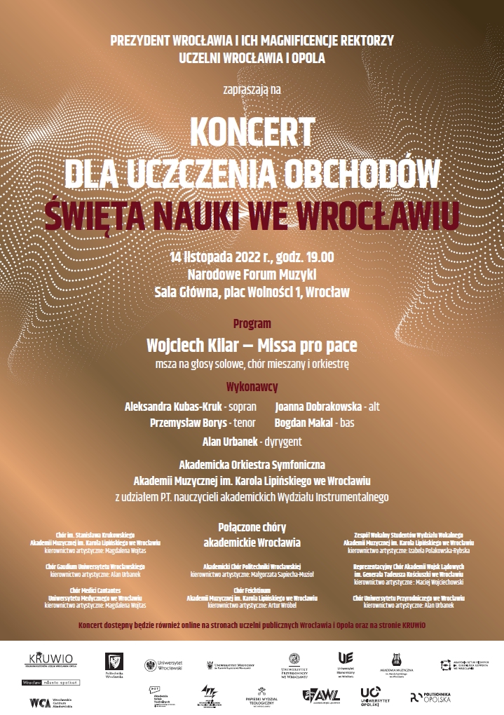 plakat z tekstem i grafiką