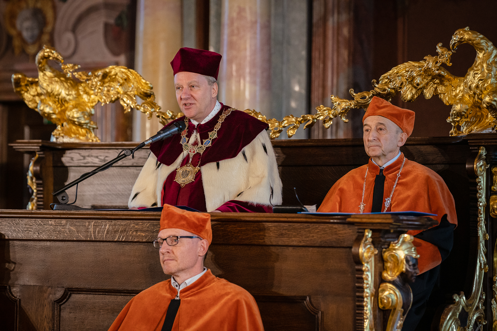 grupa ludzi, Aula Leopoldyńska
