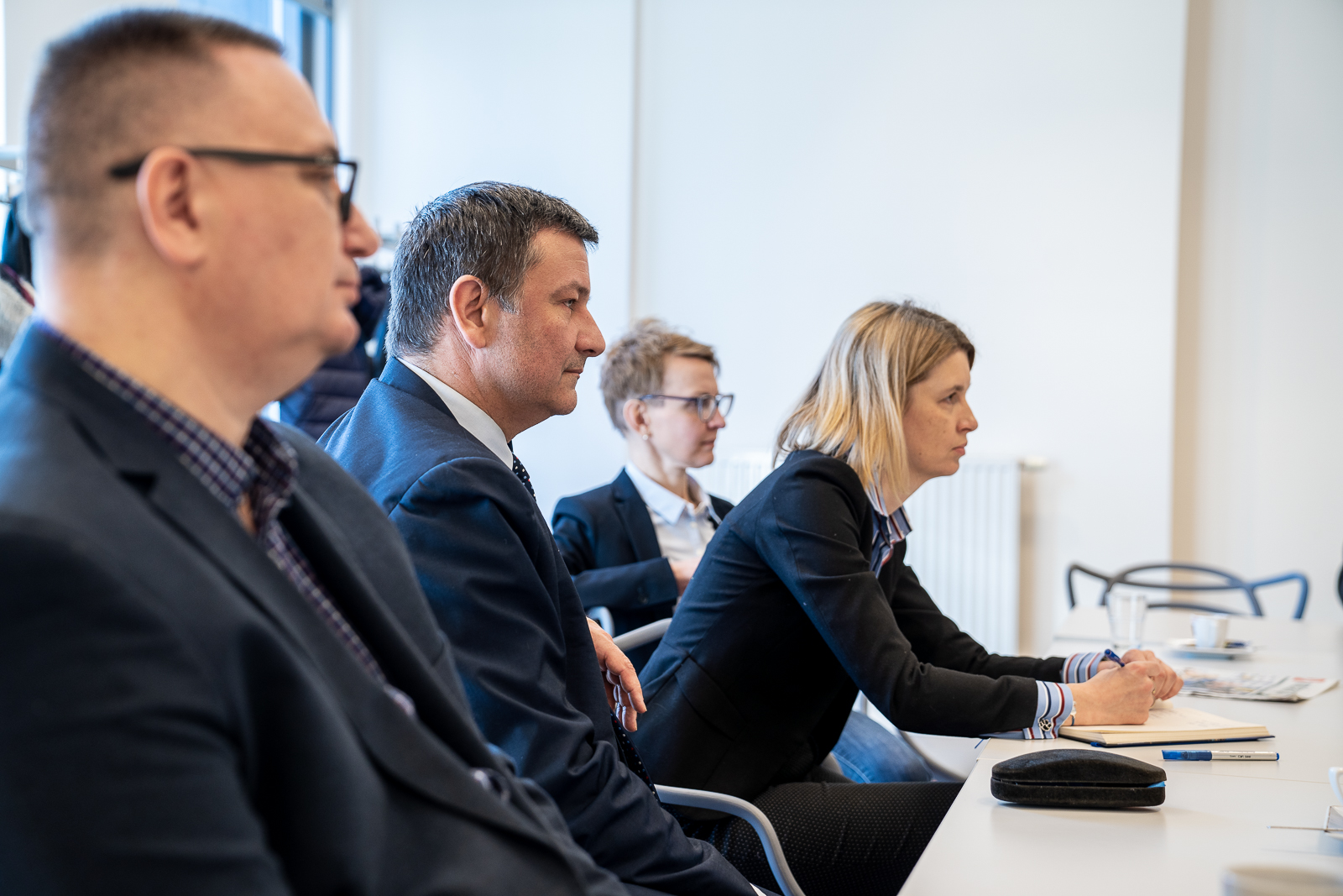 Od lewej prof. R. Falewicz, prof. A. Błażejewski UWr, dr J. Czeszejko-Sochacka UWr, dr A. Michalewska UWr, Fot. Paweł Piotrowski