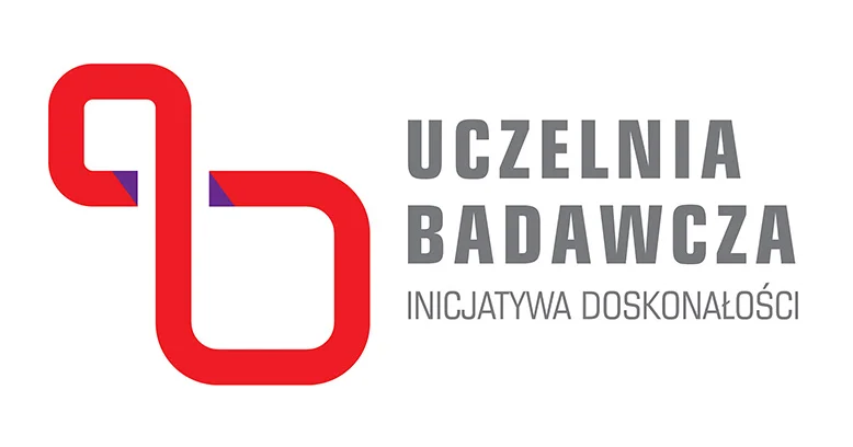 Logotyp z napisem Uczelnia Badawcza - Inicjatywa Doskonałości
