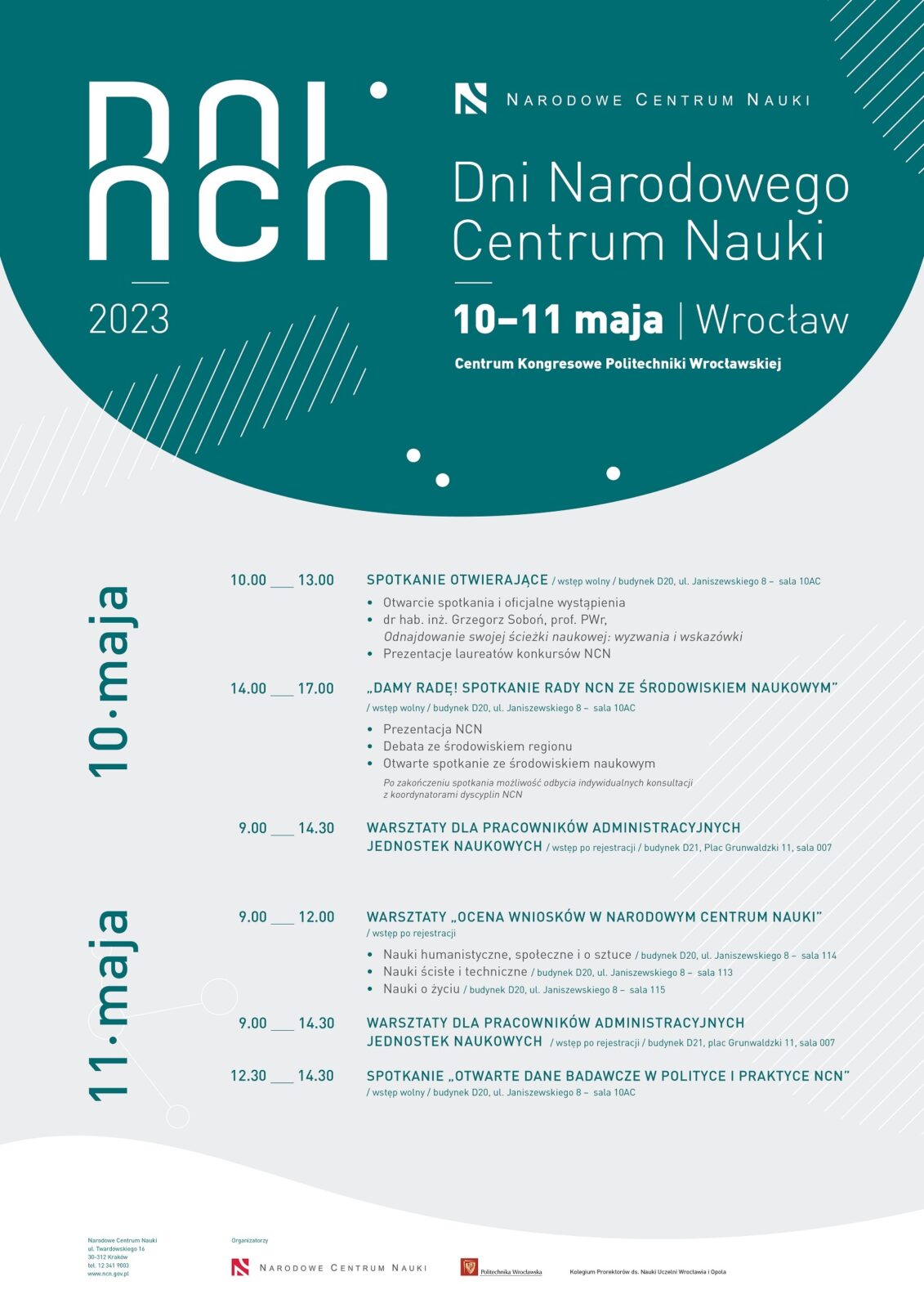plakat z grafiką i tekstem dotyczącą dni ncn