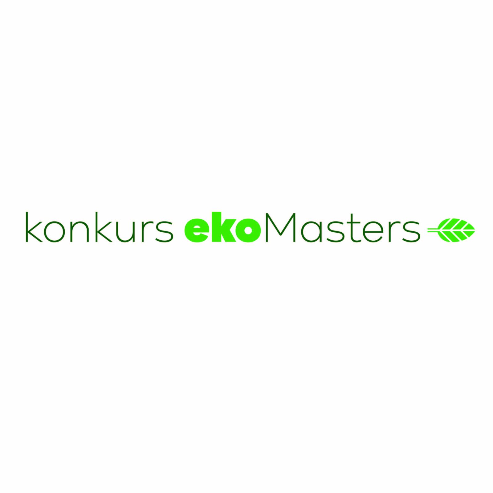 biała plansza z zielonym napisem konkurs ekoMasters