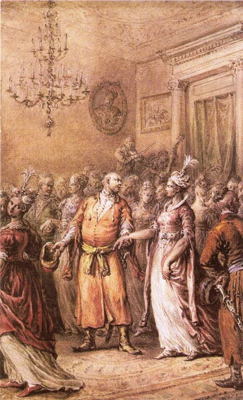 Jan Piotr Norblin (1745–1830), Polonez, źródło: https://upload.wikimedia.org/wikipedia/commons/c/ca/Jan_Norblin-_Polonais.jpg