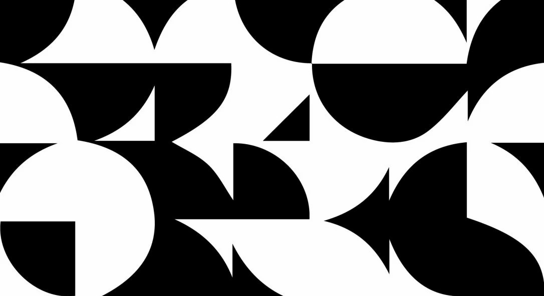 czarno-białe kształty geometrycze