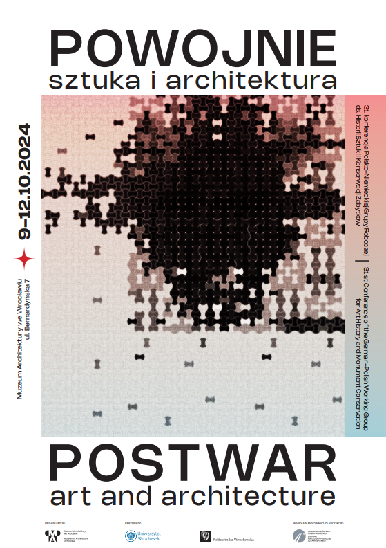 Plakat powojnie sztuka i architektura