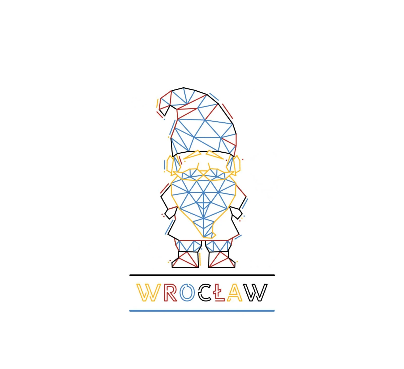 grafika z krasnalem i napisem Wrocław