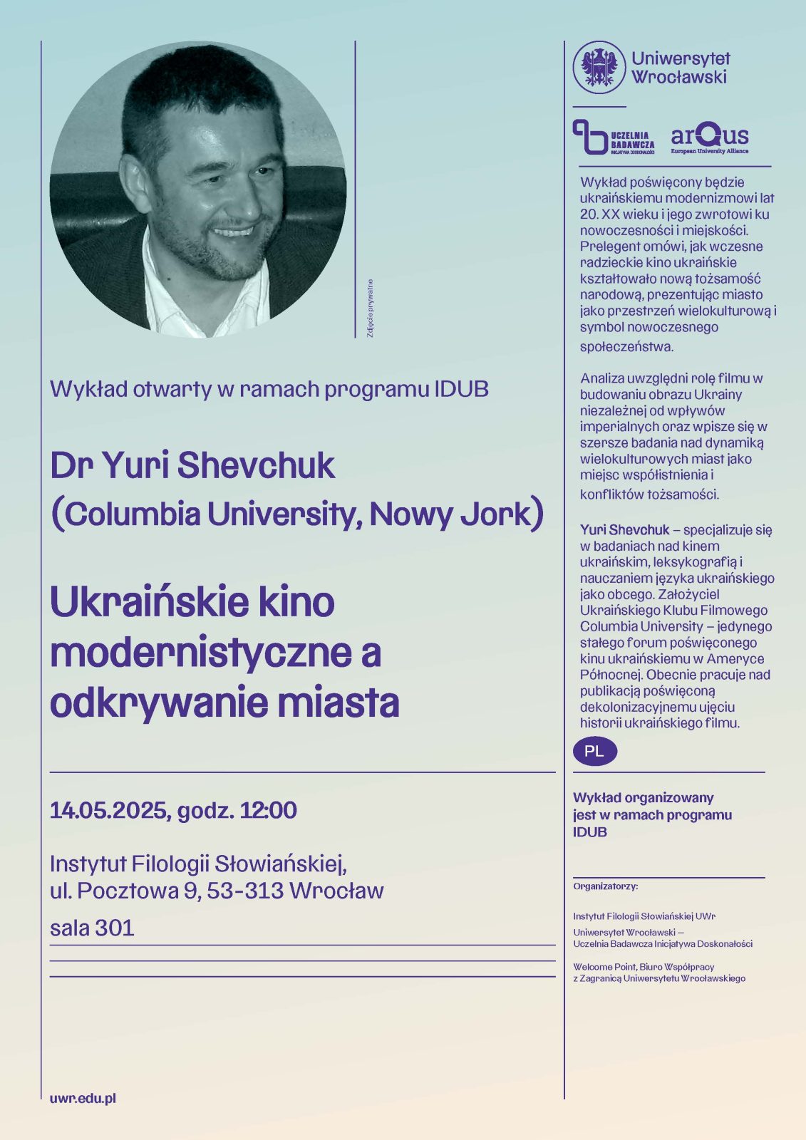 info i tekst o wykładzie