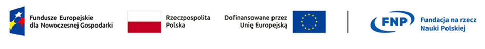 grafika przedstawiająca logotypy unii i europejskiej, rzeczpospolitej polskiej, fundacji na rzecz nauki polskiej