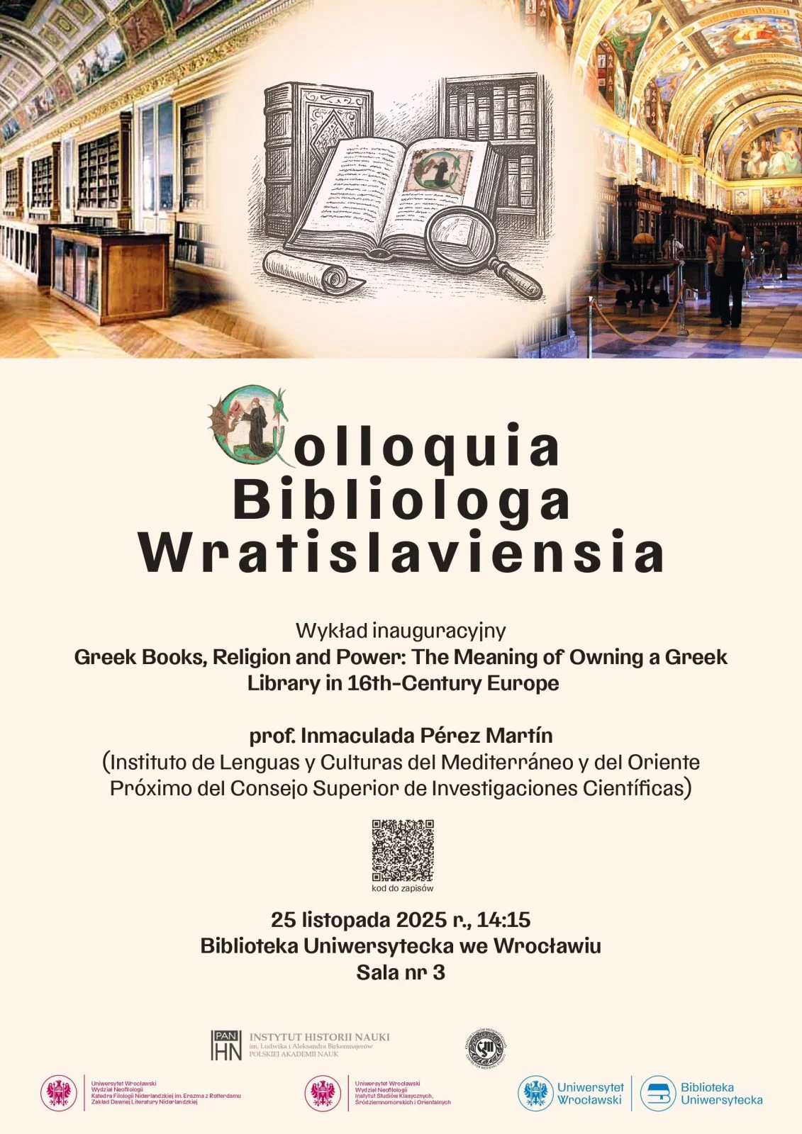 plakat wykłady w Bibliotece UWr