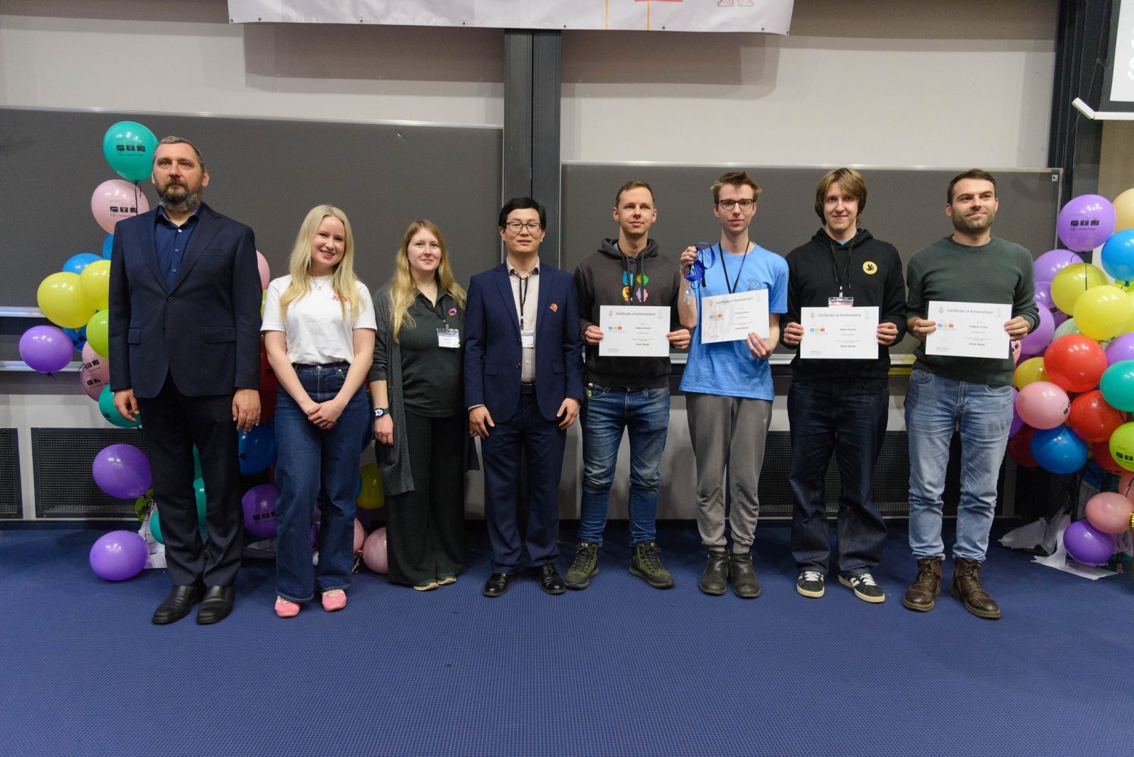 Silver medal, 7th place: Matīss Kristiņš, Kristaps Stals, Valters Kalniņš University of Latvia, Riga