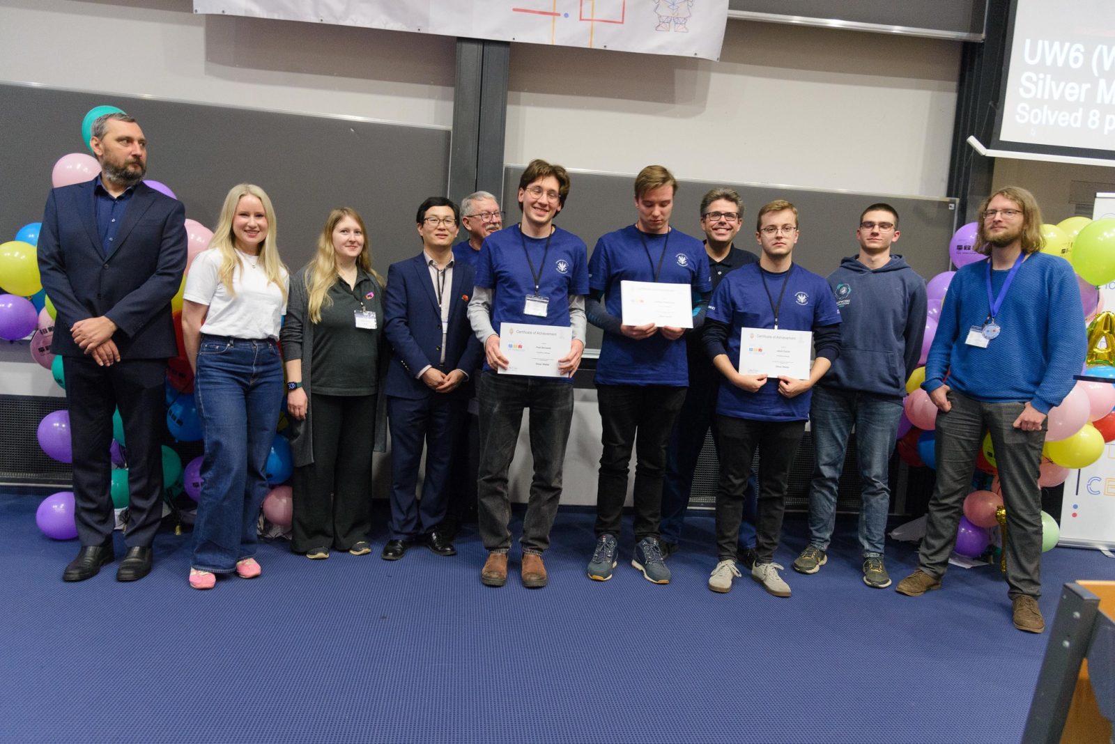 Silver medal, 6th place: Piotr Blinowski, Jakub Dziura, Dominik Wawszczak University of Warsaw, Warszawa