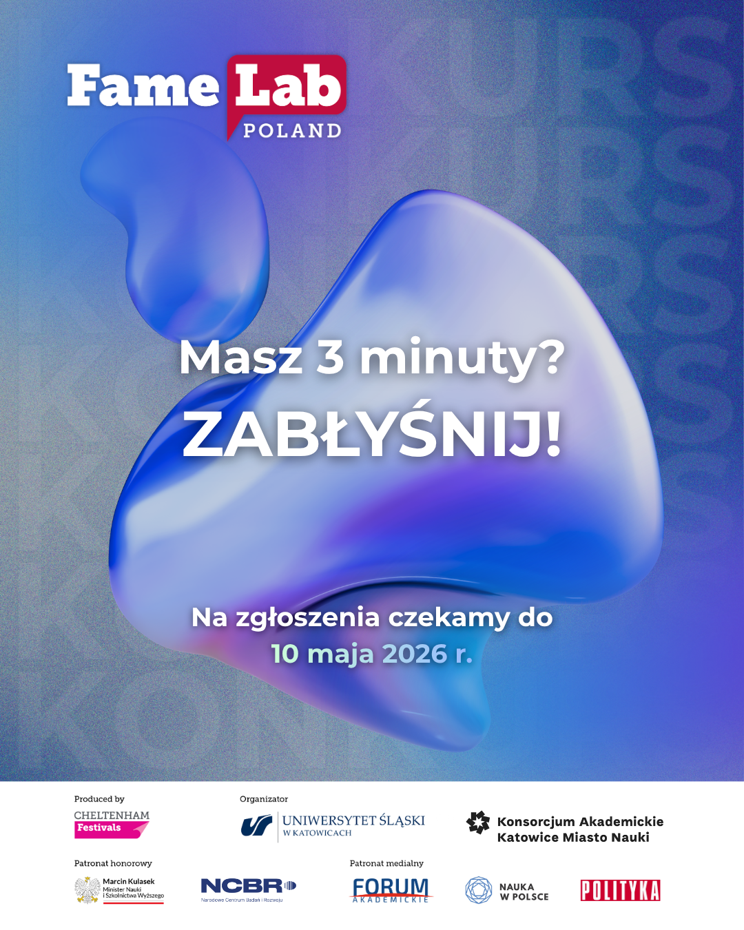 plakat Fame Lab Katowice