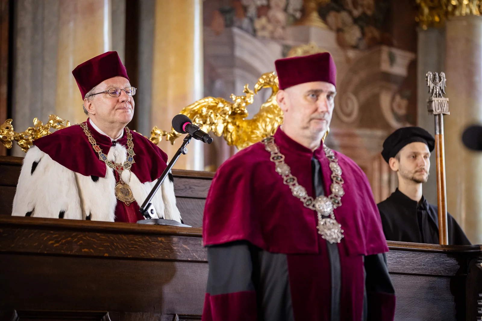 Uroczystość nadania tytułu doktora honoris causa Uniwersytetu Wrocławskiego jednemu z najwybitniejszych współczesnych pisarzy i intelektualistów ukraińskich – Serhijowi Żadanowi. fot. Paweł Piotrowski/UWr
