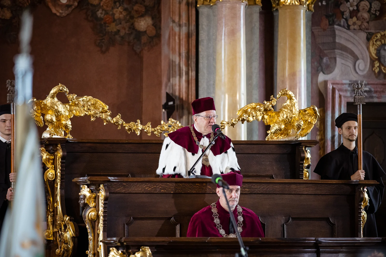 Uroczystość nadania tytułu doktora honoris causa Uniwersytetu Wrocławskiego jednemu z najwybitniejszych współczesnych pisarzy i intelektualistów ukraińskich – Serhijowi Żadanowi. fot. Paweł Piotrowski/UWr