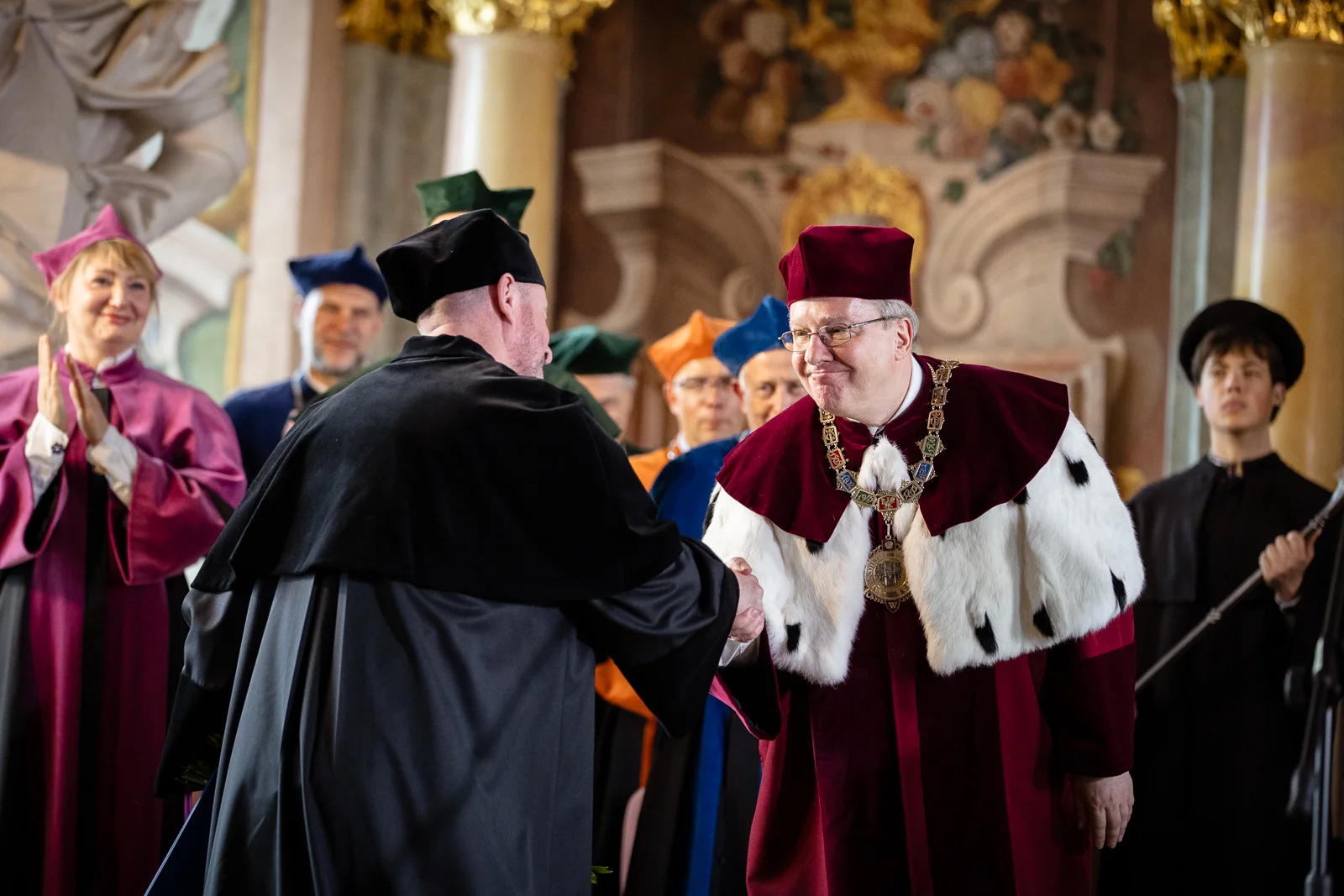 Uroczystość nadania tytułu doktora honoris causa Uniwersytetu Wrocławskiego jednemu z najwybitniejszych współczesnych pisarzy i intelektualistów ukraińskich – Serhijowi Żadanowi. fot. Paweł Piotrowski/UWr