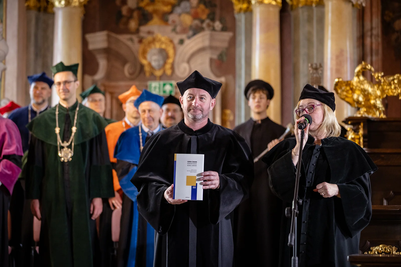 Uroczystość nadania tytułu doktora honoris causa Uniwersytetu Wrocławskiego jednemu z najwybitniejszych współczesnych pisarzy i intelektualistów ukraińskich – Serhijowi Żadanowi. fot. Paweł Piotrowski/UWr