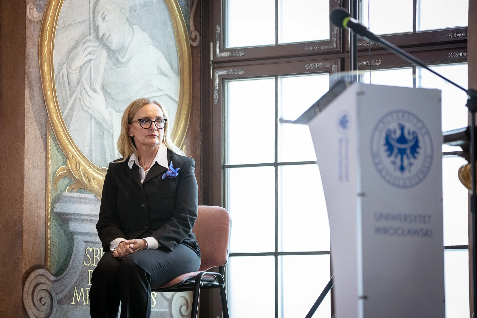 Uroczystość nadania tytułu doktora honoris causa Uniwersytetu Wrocławskiego jednemu z najwybitniejszych współczesnych pisarzy i intelektualistów ukraińskich – Serhijowi Żadanowi. fot. Paweł Piotrowski/UWr